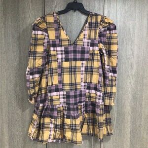 Chic Plaid Long Sleeve Dress